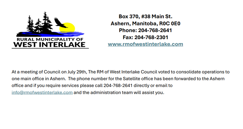 Rm of West Office Consolidation